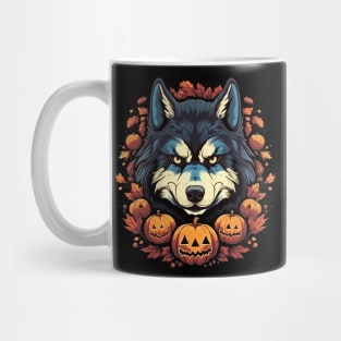 Alaskan Husky Halloween Mug